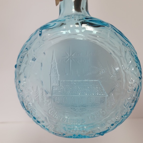 VTG Wheaton Village Christmas 1986 Glass Decanter Handmade Holiday Decor - Picture 10 of 11